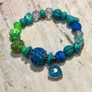 🩵Handmade OOAK  Boho Stretch Bracelet 🩵